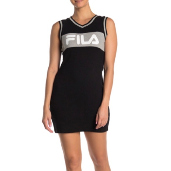 Black Fila Rib Varsity Dress- NWT - Picture 3 of 9